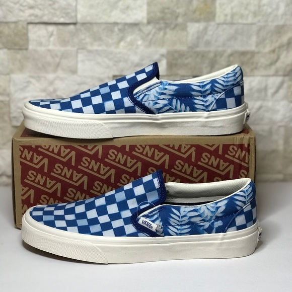 solar floral slip on vans